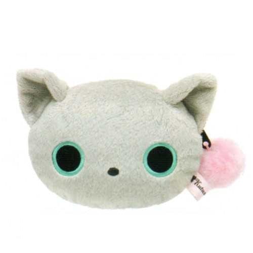 San-X Kutusita Nyanko 4" Plushy Pouch: Grey Kitty