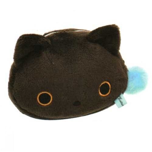 San-X Kutusita Nyanko 6" Plushy Pouch: Chocolate Kitty