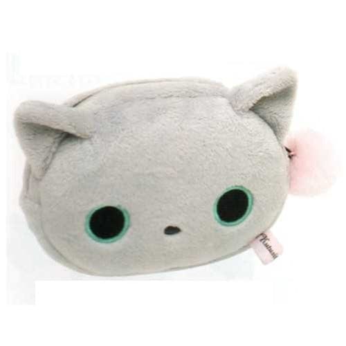 San-X Kutusita Nyanko 6" Plushy Pouch: Grey Kitty