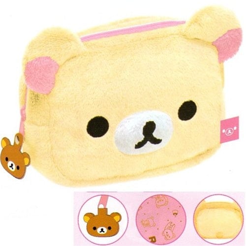 San-X Rilakkuma Plushy 5 1/2" Multi-Use Pouch: Little Bear