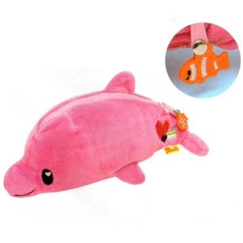 San-X Sea Paradise Pink Dolphin 7" Plushy Pouch