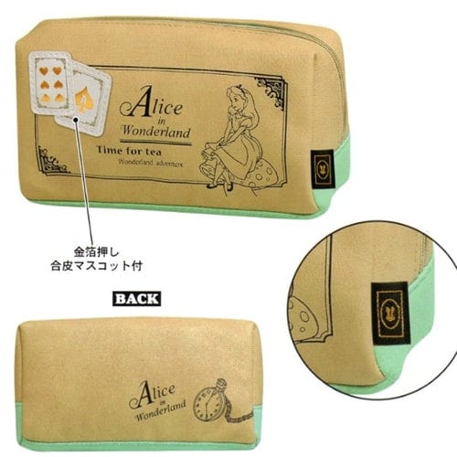Disney Japan Alice in Wonderland Time for Tea 6.7" Multi-Use Pouch Purse