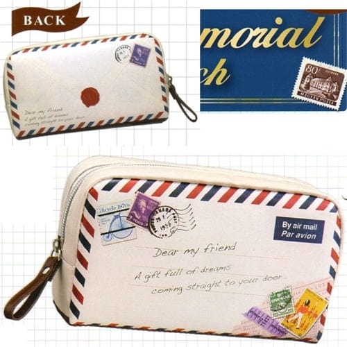 Q-Lia Pocket Memorial 6.7" Multi-Use Pouch: By Air Mail Par Avion