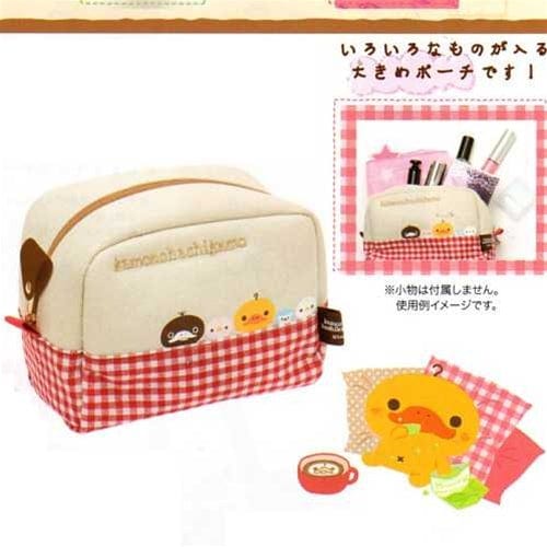San-X Kamono Hashikamo Platypus 6" Multi-Use Pouch: Gingham