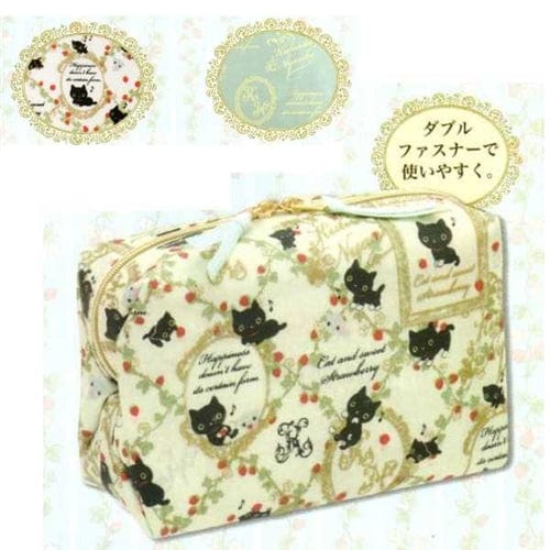 San-X Kutusita Nyanko Strawberry 6.3" Multi-Use Puch