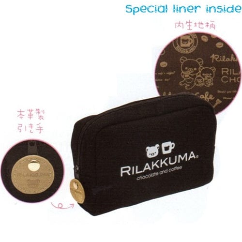 San-X Rilakkuma Chocolate and Coffee 6.3" Multi-Use Pouch