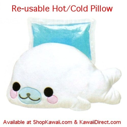 San-X Mamegoma 15" Re-Usable Hot/Cold Plush Pillow