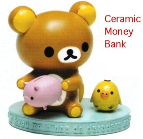 San-X Rilakkuma Relax Bear Ceramic Coin Bank