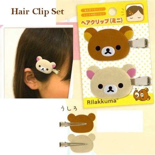 San-X Rilakkuma Relax Bear Hair Clip Set