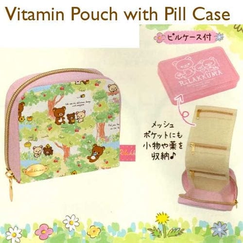 San-X Rilakkuma Relax Bear Vitamin and Pill Holder Pouch: Kogumachan & the Honey Forest