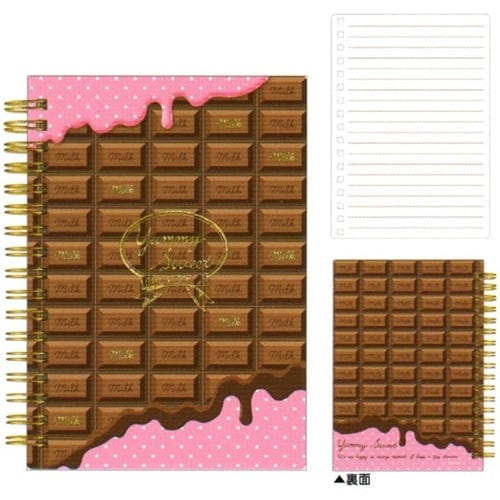 Crux Yummy Sweet Chocolate A6 Lined Hard Cover Spiral Notebook