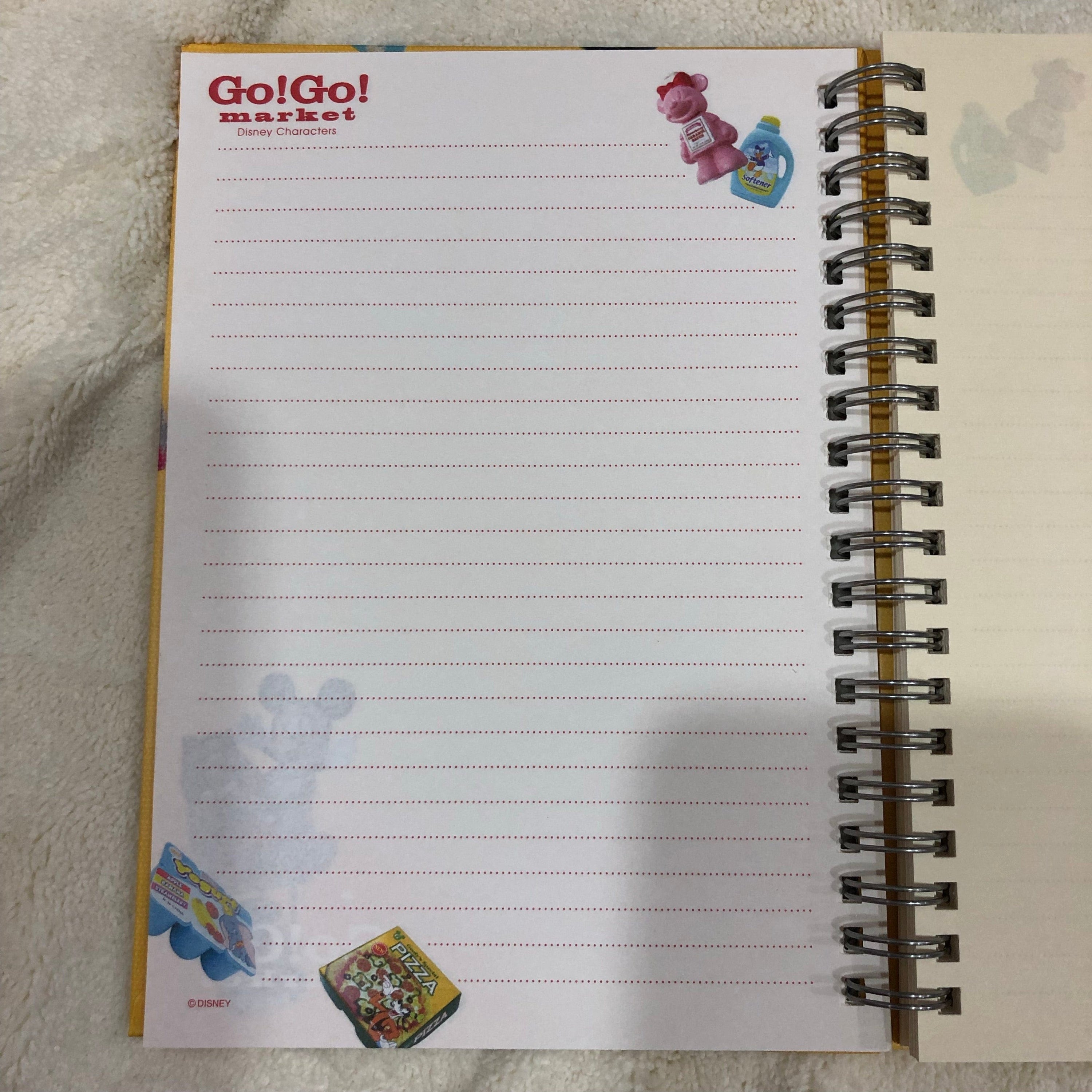 Kawaii Import Disney Japan "Go! Go! Market" Disney Grocery Store B6 Hard Cover Spiral Notebook Kawaii Gifts 4991277650264
