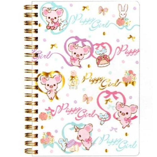 San-X Piggy Girl B6 Hard Cover Spiral Notebook: 4