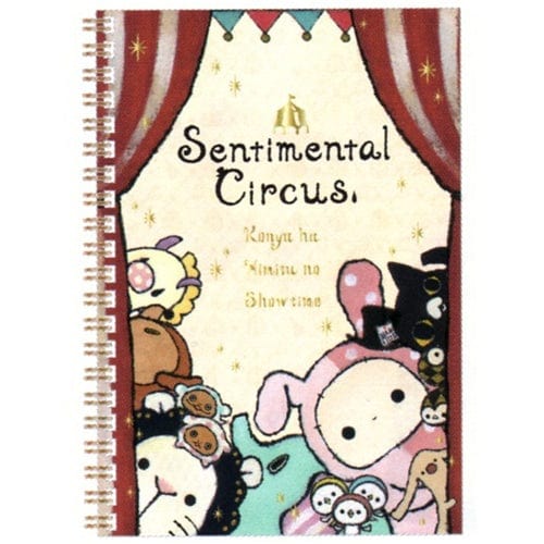 San-X Sentimental Circus B6 Hard Cover Spiral Notebook: Curtain