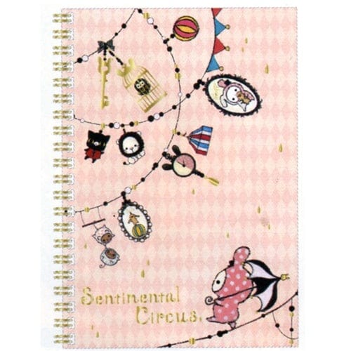 San-X Sentimental Circus B6 Hard Cover Spiral Notebook: Rope