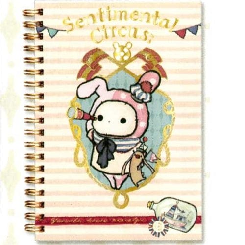 San-X Sentimental Circus Sailor B6 Hard Cover Spiral Notebook: Pink