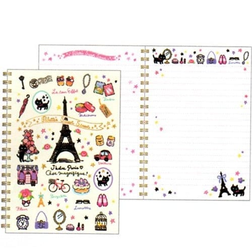 San-X Sweet Street B6 Spiral Notebook: Eiffle Tower
