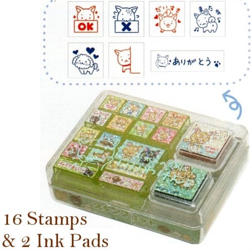 San-X Iiwaken Shiba Inu 16-Stamp Set