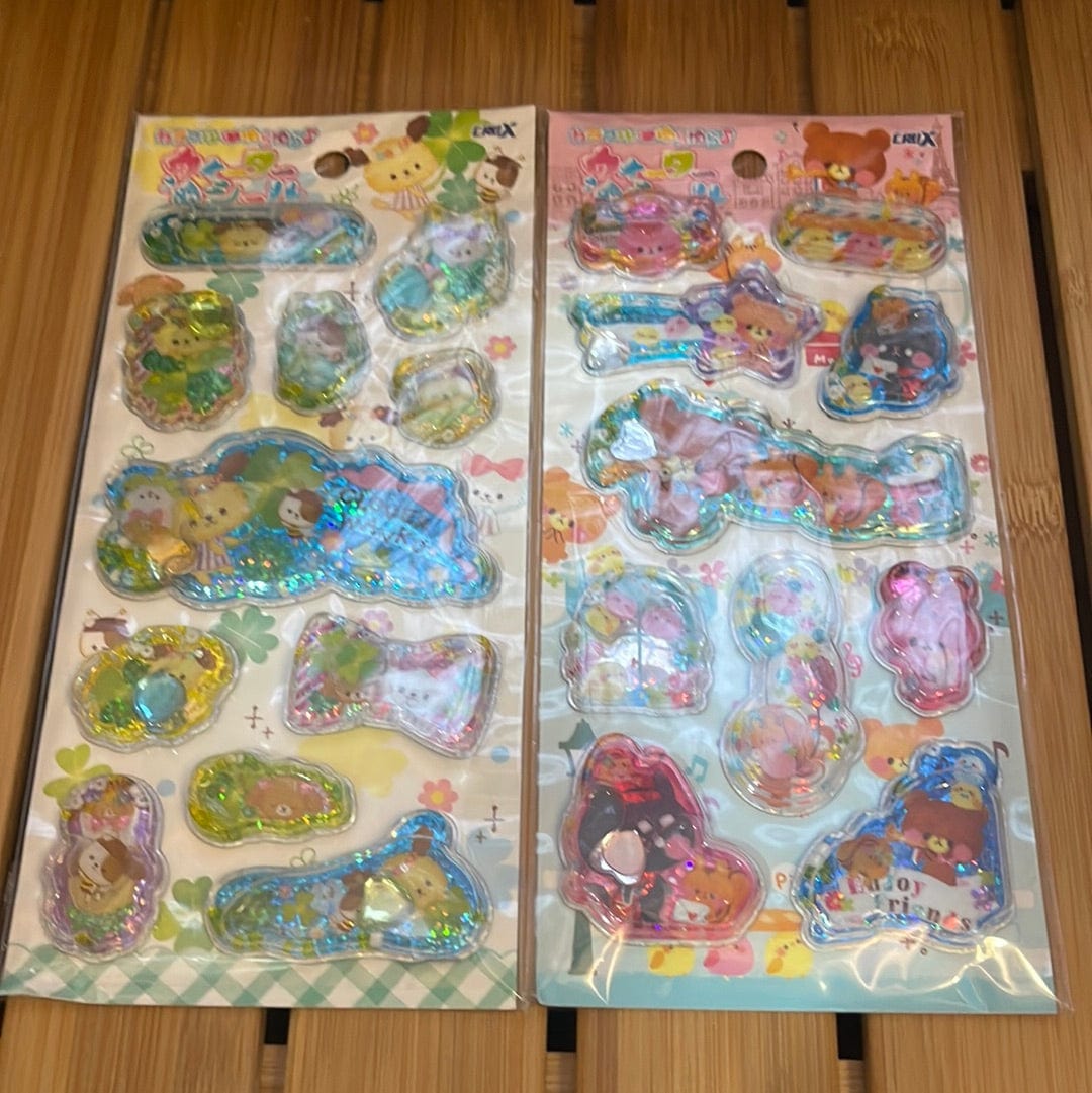 Kawaii Import Crux Colorful Water Seal Stickers Kawaii Gifts