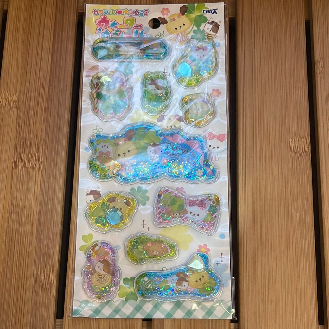 Kawaii Import Crux Colorful Water Seal Stickers Green Kawaii Gifts 4935124053648