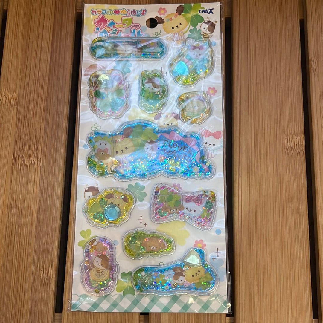 Kawaii Import Crux Colorful Water Seal Stickers Green Kawaii Gifts 4935124053648