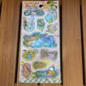 Kawaii Import Crux Colorful Water Seal Stickers Green Kawaii Gifts 4935124053648