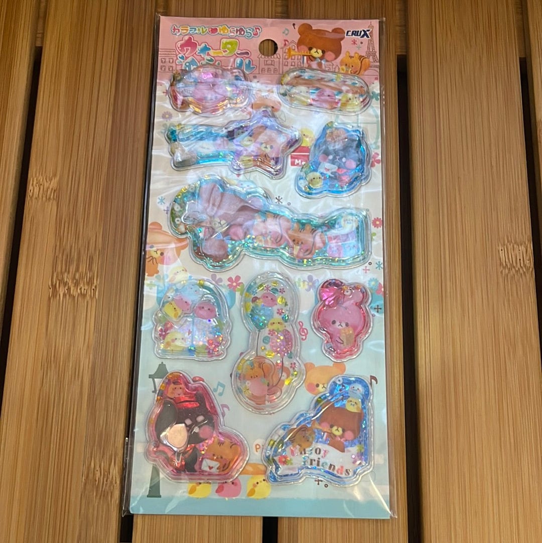 Kawaii Import Crux Colorful Water Seal Stickers Pink Kawaii Gifts 4935124053617