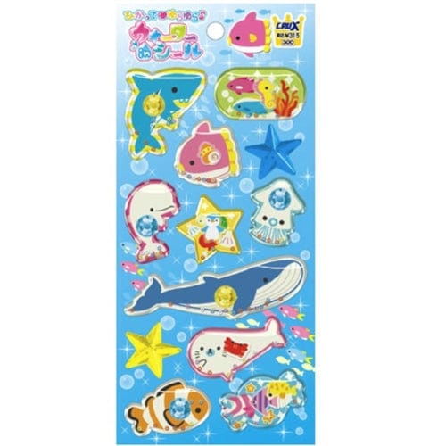 Crux Whales Shark Seals & Marine Animals Water Stickers with Floaties and Jewels