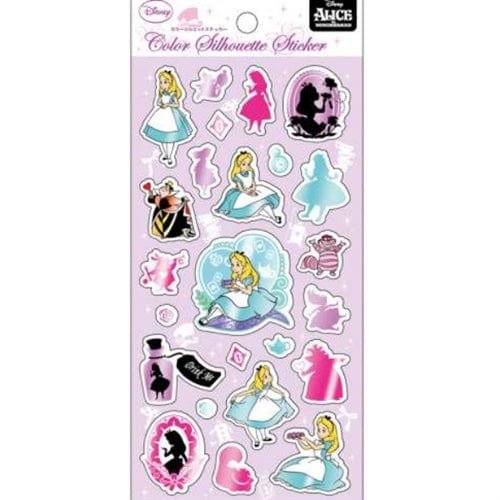 Disney Japan Alice in Wonderland Stickers with Metallic Accent