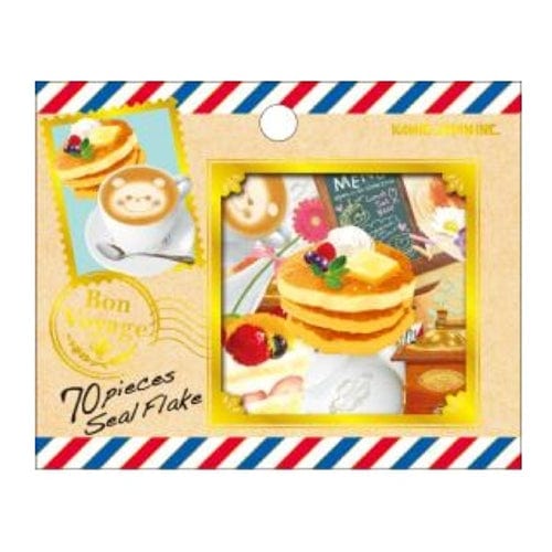 Kamio Bon Voyage Cafe and Hot Cake 70-Piece Sticker Sack