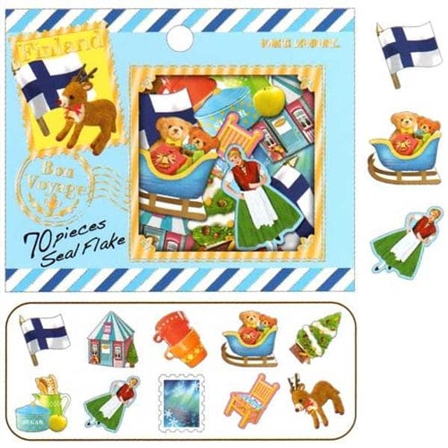 Kamio Bon Voyage Finland 70-Piece Sticker Sack