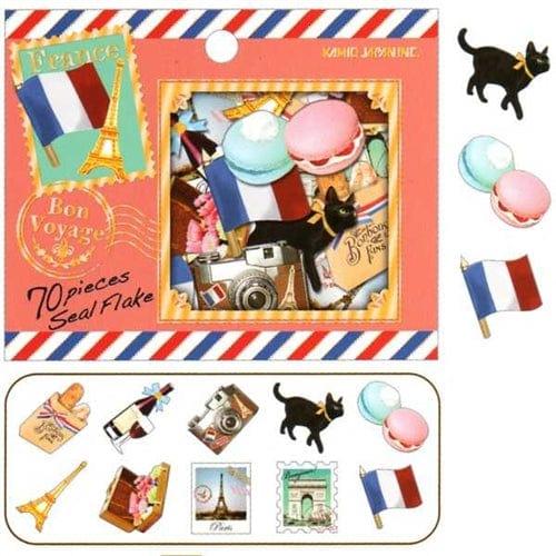 Kamio Bon Voyage France 70-Piece Sticker Sack