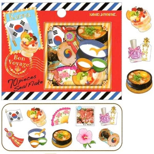 Kamio Bon Voyage Korea 70-Piece Sticker Sack