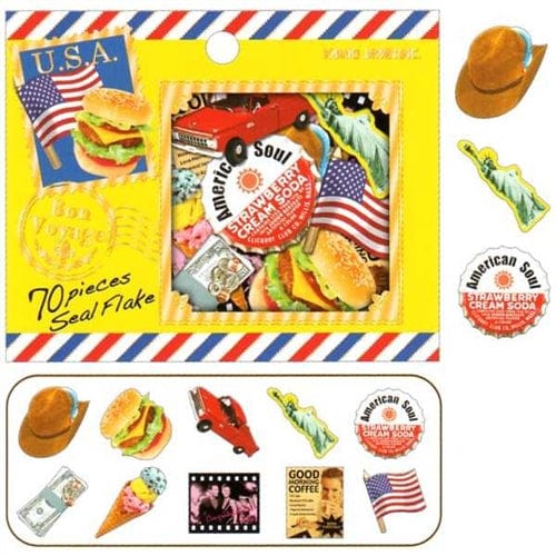 Kamio Bon Voyage U.S.A. 70-Piece Sticker Sack