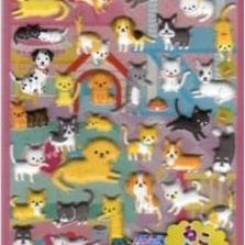 Kamio Cats & Dogs Spongy Stickers