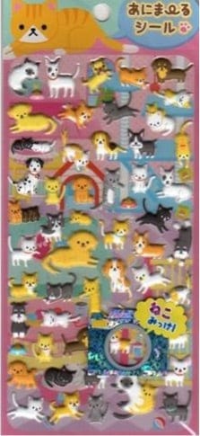 Kamio Cats & Dogs Spongy Stickers