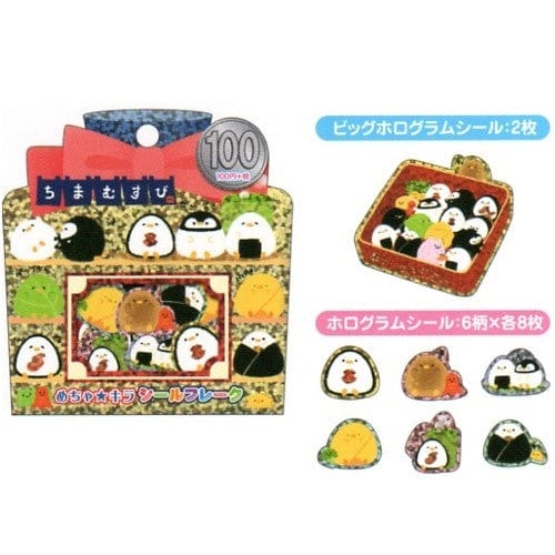 Kamio Coro Coro Cororin Onigiri Penguins 50-Piece Sticker Sack