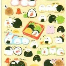 Kamio Coro Coro Cororin Sushi Penguins Puffy Spongy Stickers