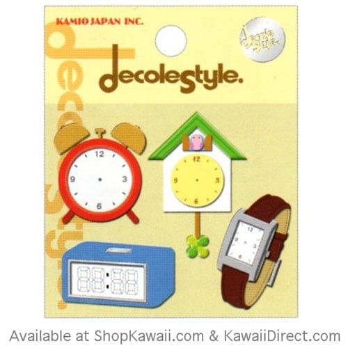 Kamio Decole Style Scrapbooking Stickers: Clocks