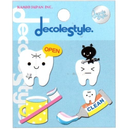 Kamio Decole Style Scrapbooking Stickers: Dental Teeth