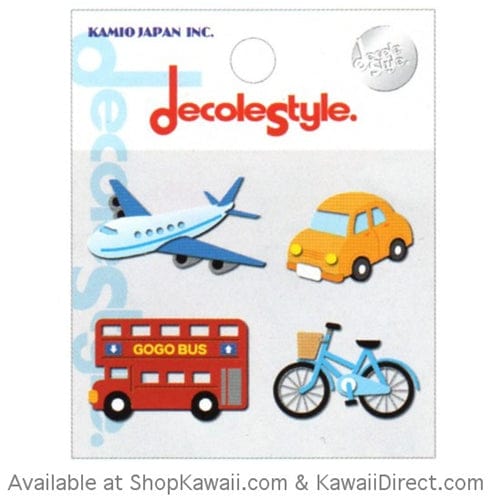 Kamio Decole Style Scrapbooking Stickers: Transportation
