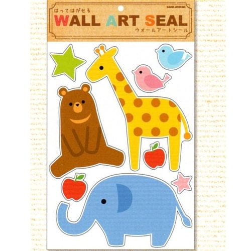 Kawaii Import Kamio Giraffe & Elephant Wall Art Large Stickers Kawaii Gifts 4991277453971