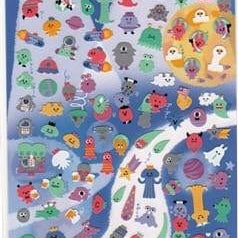 Kamio Japan Stickers: (A) Aliens & UFOs & (B) Appliances & Electronics