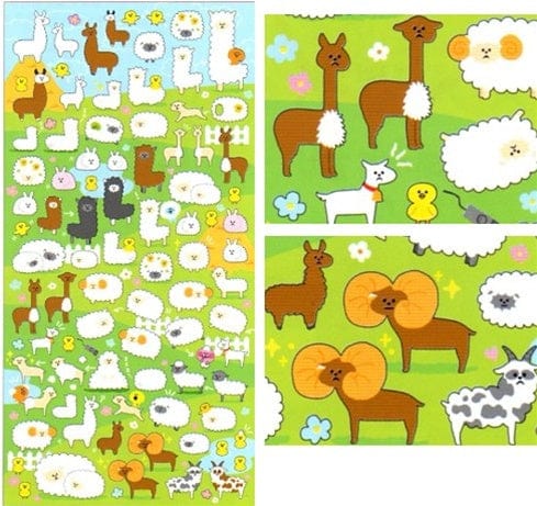 Kamio Llama, Alpaca, & Sheep Stickers