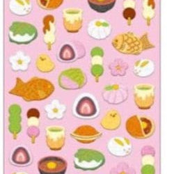Kamio Mofu Mofu Seal: Japanese Sweets Fuzzy Stickers