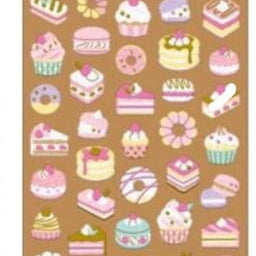 Kamio Mofu Mofu Seal: Sweet Cakes and Donuts Fuzzy Stickers