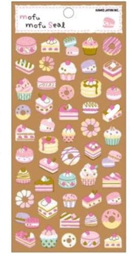 Kamio Mofu Mofu Seal: Sweet Cakes and Donuts Fuzzy Stickers