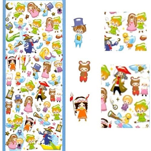 Kamio *Peter Pan* Fairy Tale World Clear Epoxy Sticker with Gold Accent