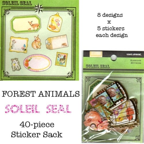 Kamio Soleil Seal Sticker Sack: Forest Animals