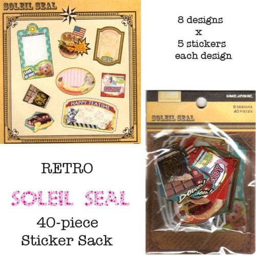 Kamio Soleil Seal Sticker Sack: Retro